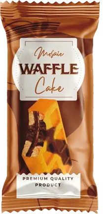 ÇİKOLATA AROMALI SOSLU MOZAİK  WAFFLE KEK 